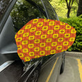 West Adinkra Symbols Pattern Print Car Side Mirror Covers