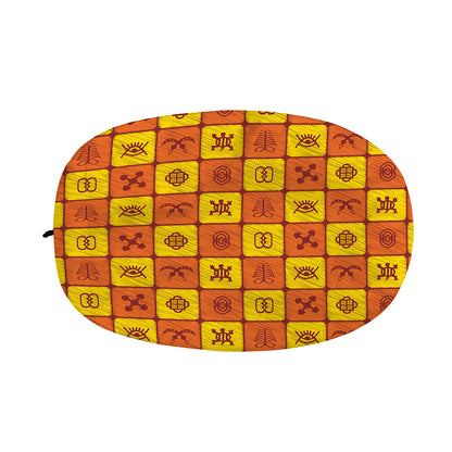 West Adinkra Symbols Pattern Print Car Side Mirror Covers
