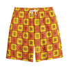 West Adinkra Symbols Pattern Print Cotton Shorts