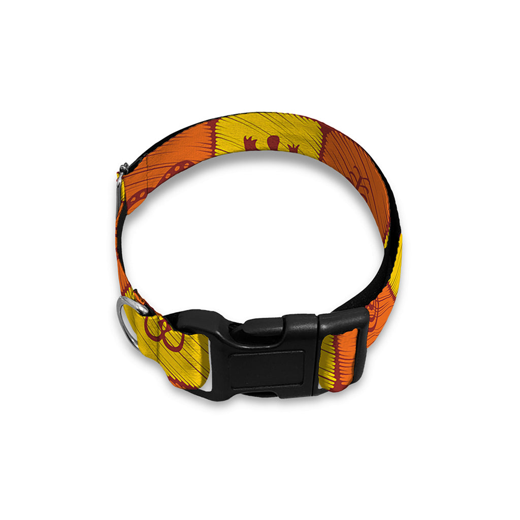 West Adinkra Symbols Pattern Print Dog Collar