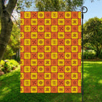 West Adinkra Symbols Pattern Print Garden Flag