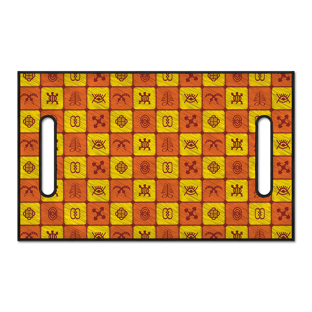 West Adinkra Symbols Pattern Print Golf Cart Seat Cover