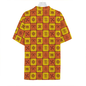 West Adinkra Symbols Pattern Print Hawaiian Shirt