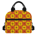 West Adinkra Symbols Pattern Print Insulated Lunch Bag