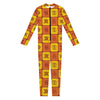 West Adinkra Symbols Pattern Print Jumpsuit