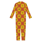 West Adinkra Symbols Pattern Print Jumpsuit