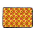 West Adinkra Symbols Pattern Print Kitchen Mat