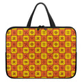 West Adinkra Symbols Pattern Print Laptop Sleeve With Handle