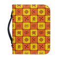West Adinkra Symbols Pattern Print Leather Bible Cover