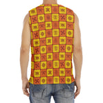 West Adinkra Symbols Pattern Print Men's Fitness Tank Top