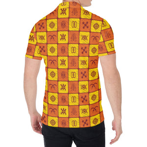 West Adinkra Symbols Pattern Print Men's Shirt