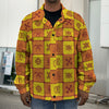 West Adinkra Symbols Pattern Print Men's Shirt Jacket