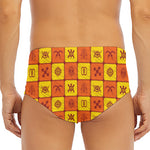West Adinkra Symbols Pattern Print Men's Triangle Swim Briefs