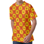 West Adinkra Symbols Pattern Print Men's Velvet T-Shirt