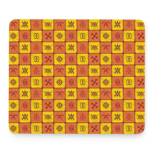 West Adinkra Symbols Pattern Print Mouse Pad