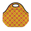 West Adinkra Symbols Pattern Print Neoprene Lunch Bag