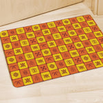 West Adinkra Symbols Pattern Print Polyester Doormat
