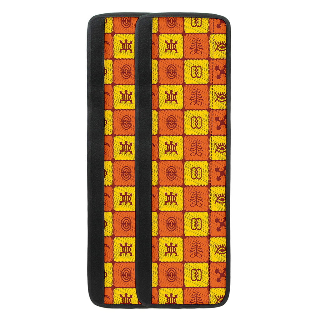 West Adinkra Symbols Pattern Print Refrigerator Handle Covers