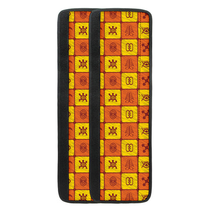 West Adinkra Symbols Pattern Print Refrigerator Handle Covers