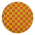 West Adinkra Symbols Pattern Print Round Blanket