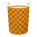West Adinkra Symbols Pattern Print Round Laundry Basket