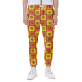 West Adinkra Symbols Pattern Print Joggers