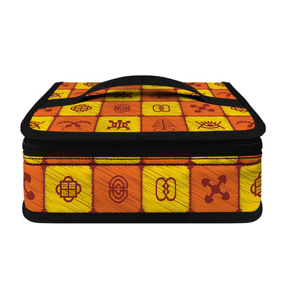 West Adinkra Symbols Pattern Print Small Lunch Bag