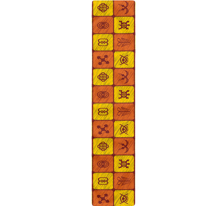 West Adinkra Symbols Pattern Print Table Runner