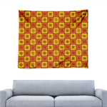 West Adinkra Symbols Pattern Print Tapestry