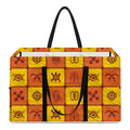 West Adinkra Symbols Pattern Print Utility Tote Bag