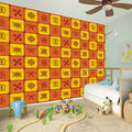 West Adinkra Symbols Pattern Print Wall Sticker