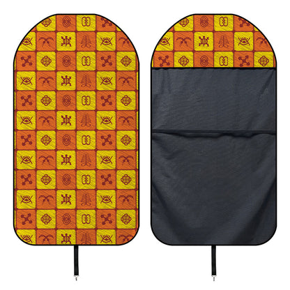 West Adinkra Symbols Pattern Print Waterproof Car Seat Cover