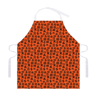 West African Adinkra Symbols Print Adjustable Apron