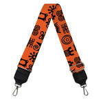 West African Adinkra Symbols Print Bag Strap