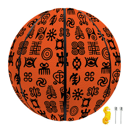 West African Adinkra Symbols Print Basketball