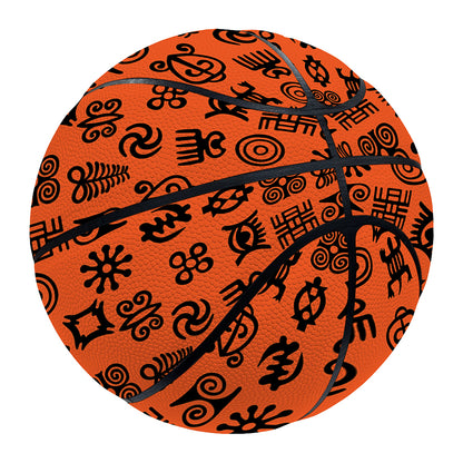 West African Adinkra Symbols Print Basketball