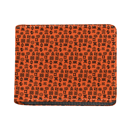 West African Adinkra Symbols Print Bifold Wallet