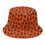 West African Adinkra Symbols Print Bucket Hat