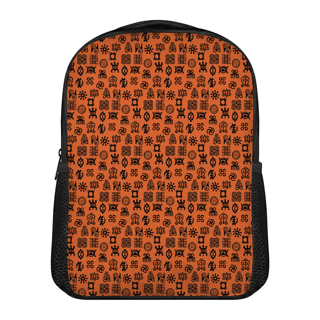 West African Adinkra Symbols Print Casual Backpack