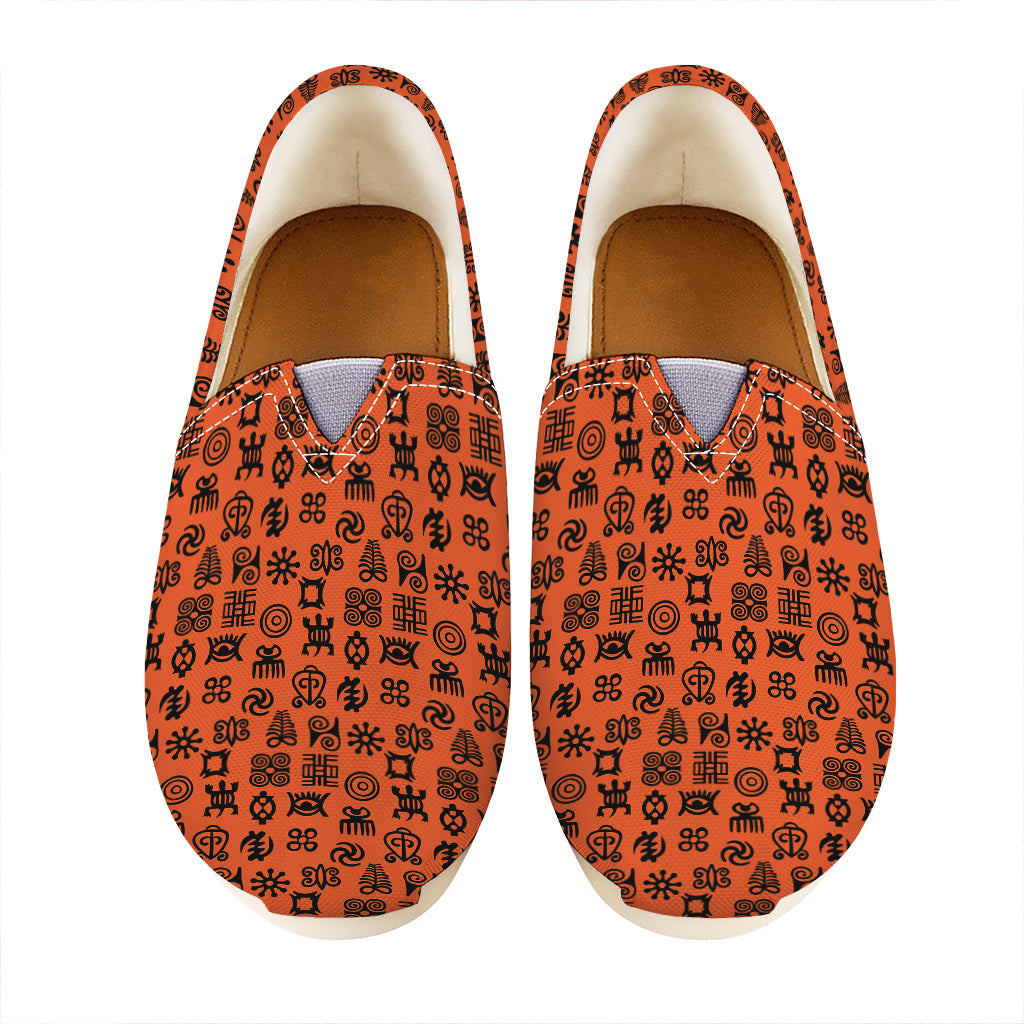 West African Adinkra Symbols Print Casual Shoes