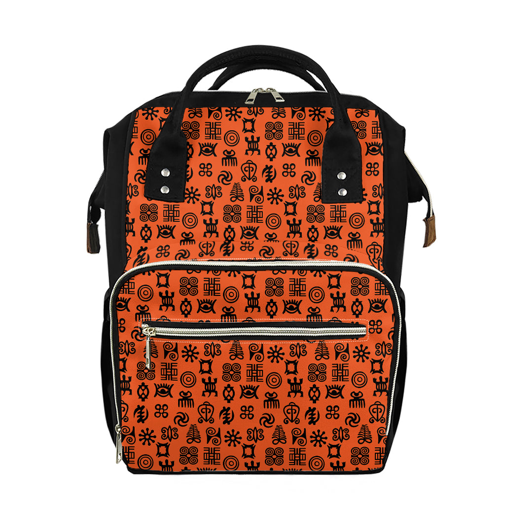 West African Adinkra Symbols Print Diaper Bag