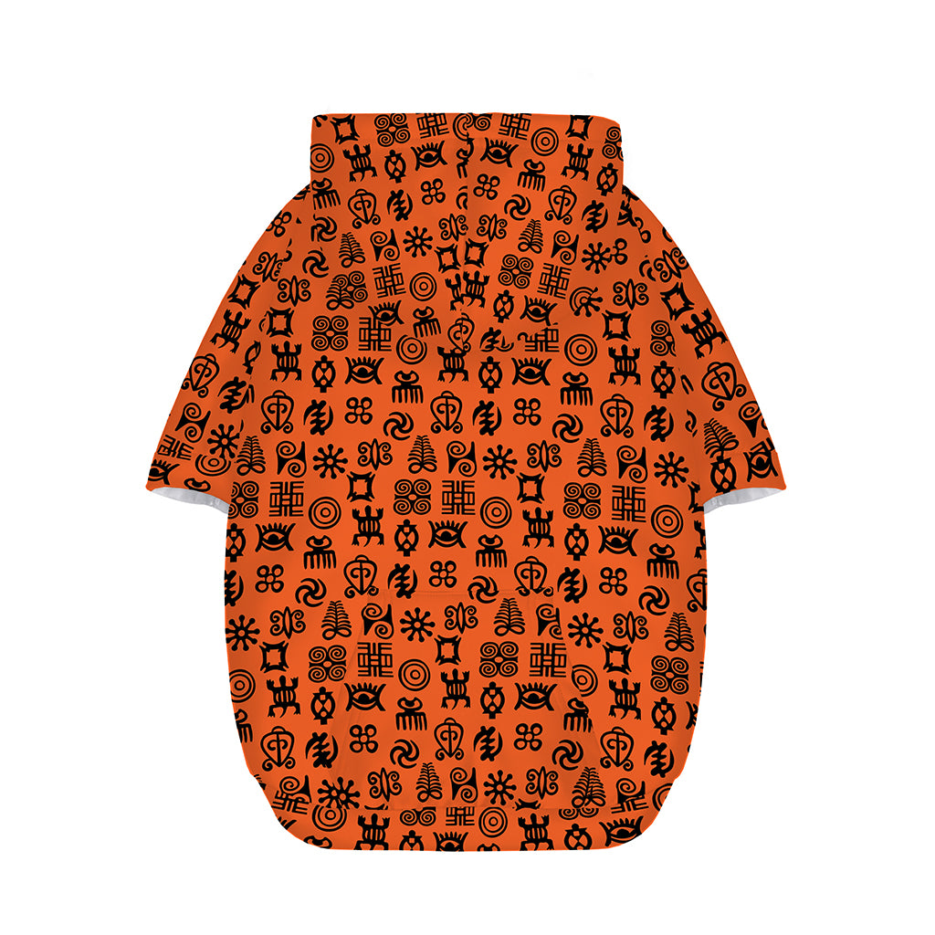 West African Adinkra Symbols Print Dog Zip Up Hoodie