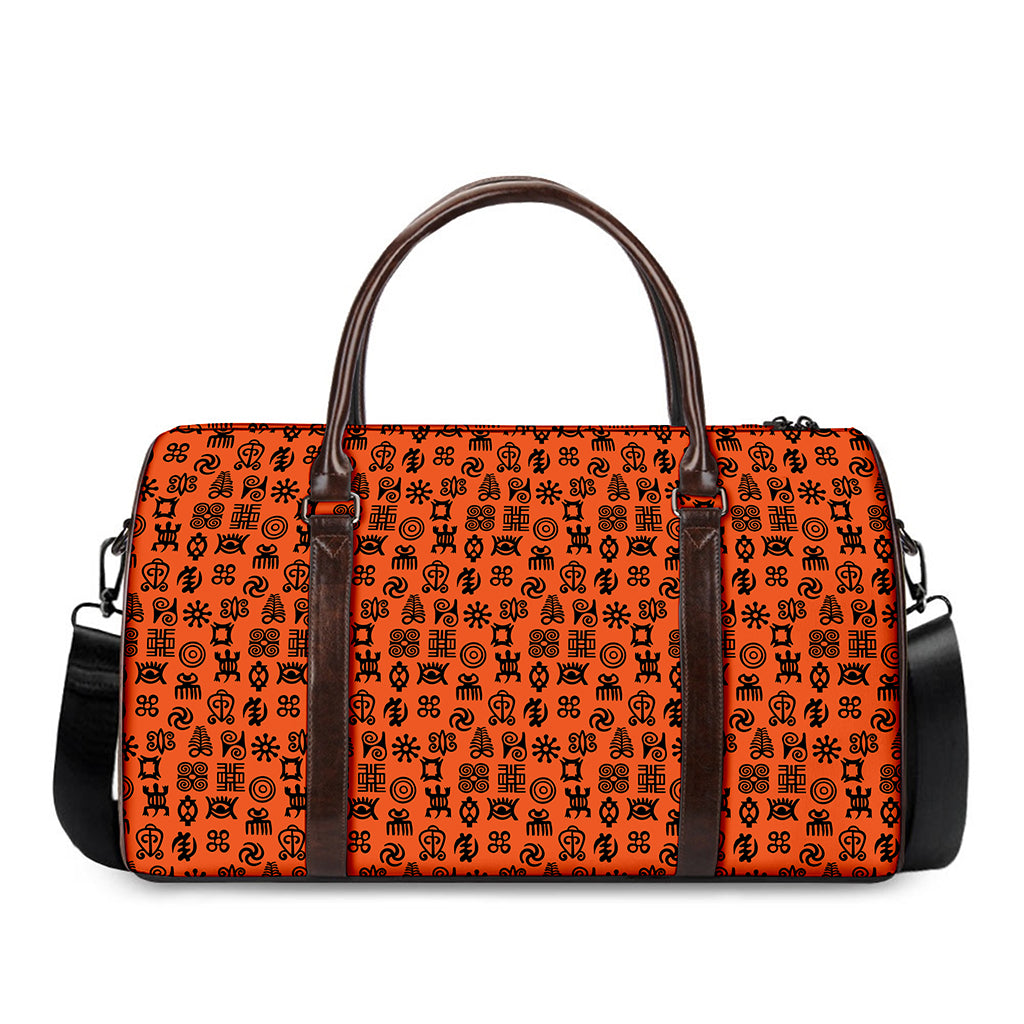 West African Adinkra Symbols Print Duffle Bag