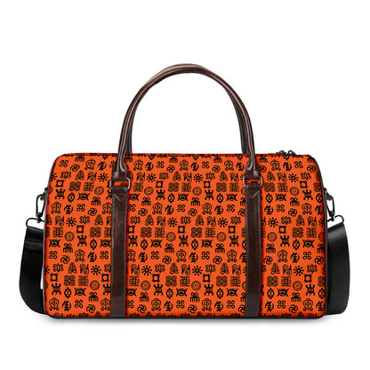 West African Adinkra Symbols Print Duffle Bag