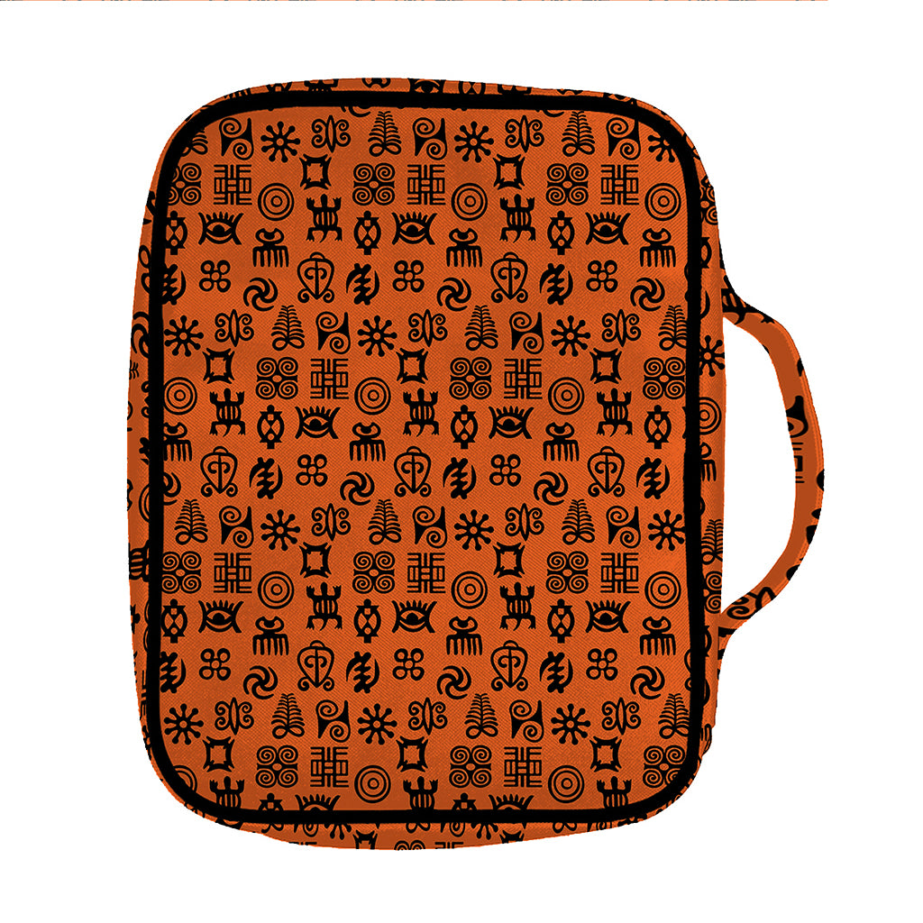 West African Adinkra Symbols Print Front Pocket Bible Bag