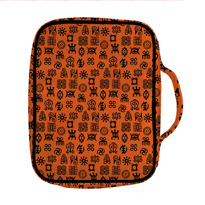 West African Adinkra Symbols Print Front Pocket Bible Bag