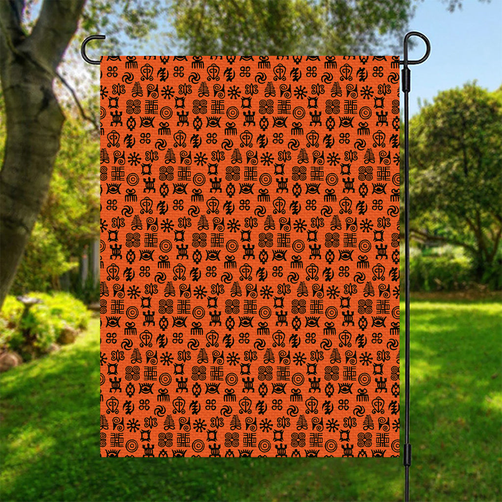 West African Adinkra Symbols Print Garden Flag