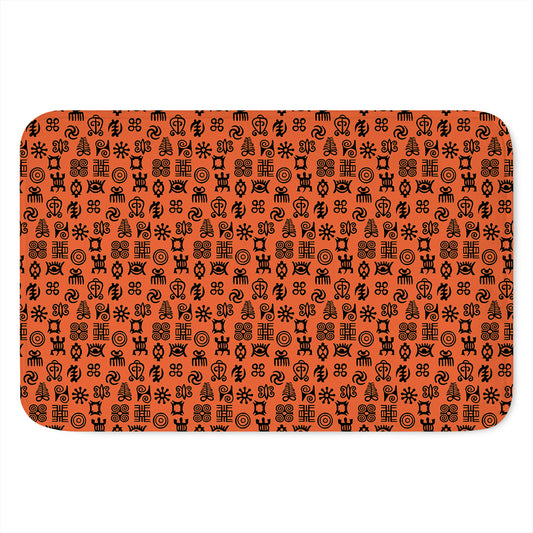 West African Adinkra Symbols Print Indoor Door Mat