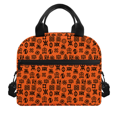 West African Adinkra Symbols Print Insulated Lunch Bag