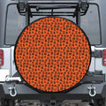 West African Adinkra Symbols Print Leather Spare Tire Cover